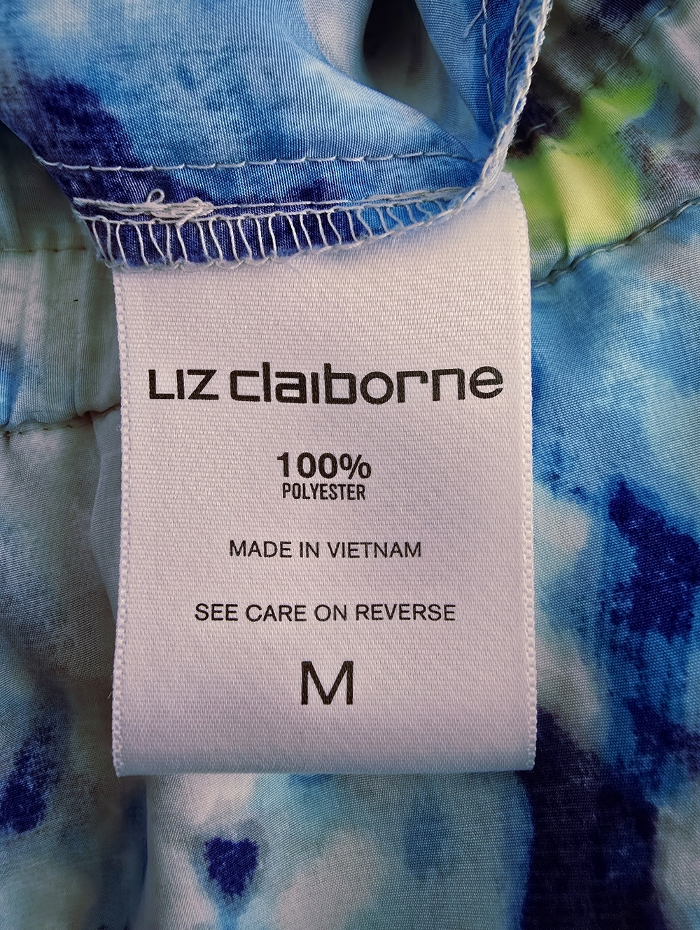 Liz Claiborne Abstract Watercolor Pull-On Pockets Pants - Size M - Picture 10 of 14